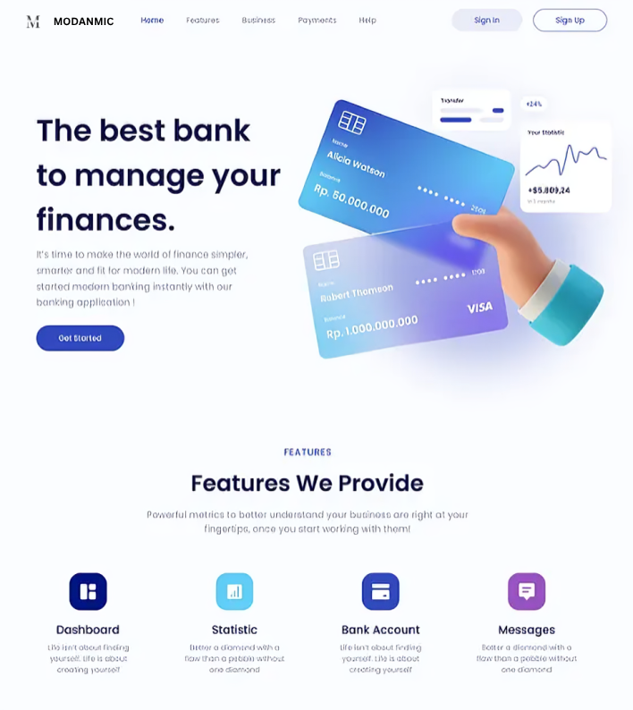 3D Banking Cards and Dashboard